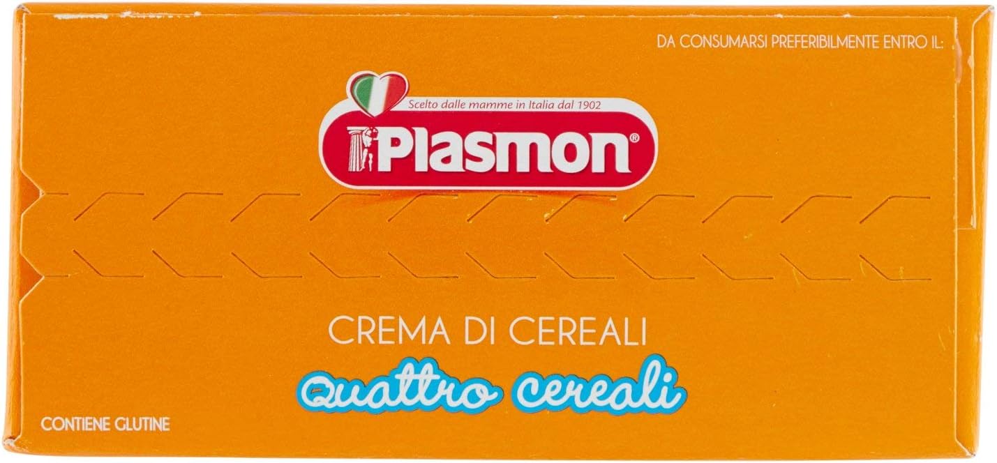 Plasmon Crema di Cereali Quattro Cereali 230g Con Ingredienti selezionati, La base ideale per la pappa