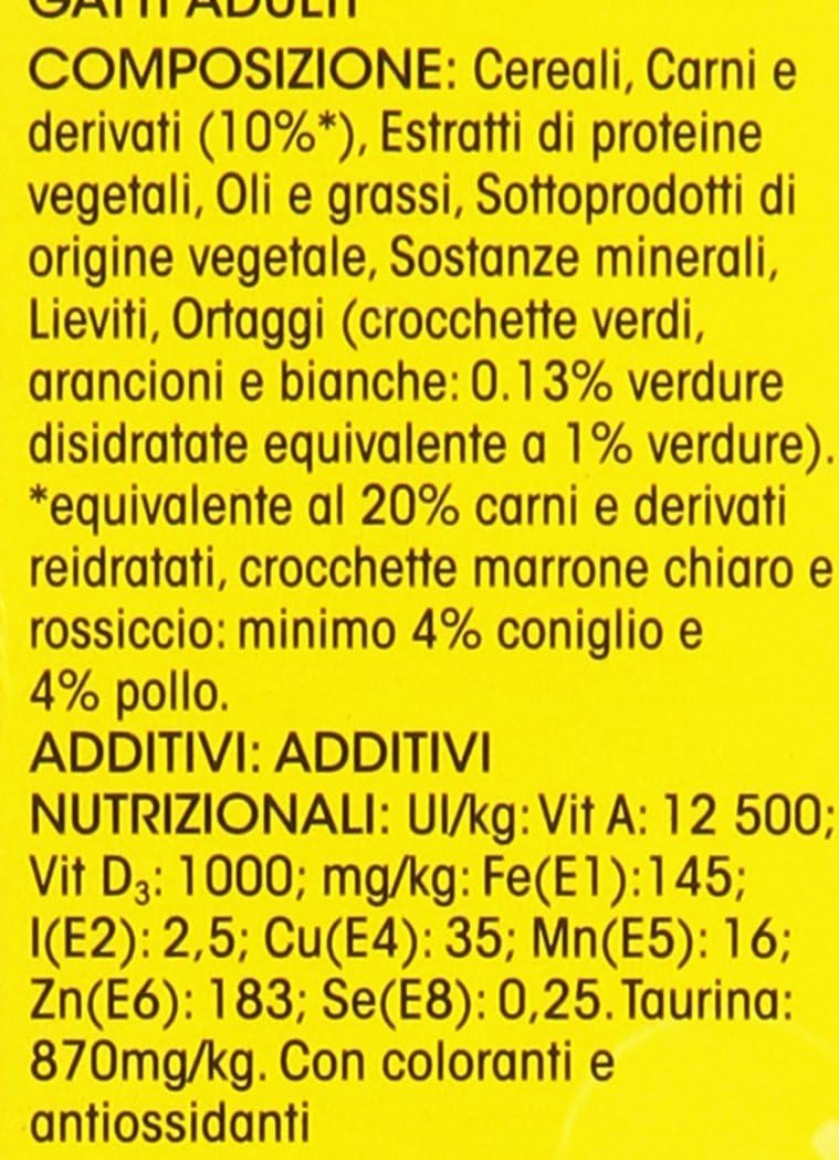 Purina Friskies Crocchette Gatto Adult Coniglio, Pollo e Verdure 400 g