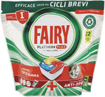 Fairy Tab Lavastoviglie Caps Platinu Plus Yelloe 22 Pezzi, 22pz