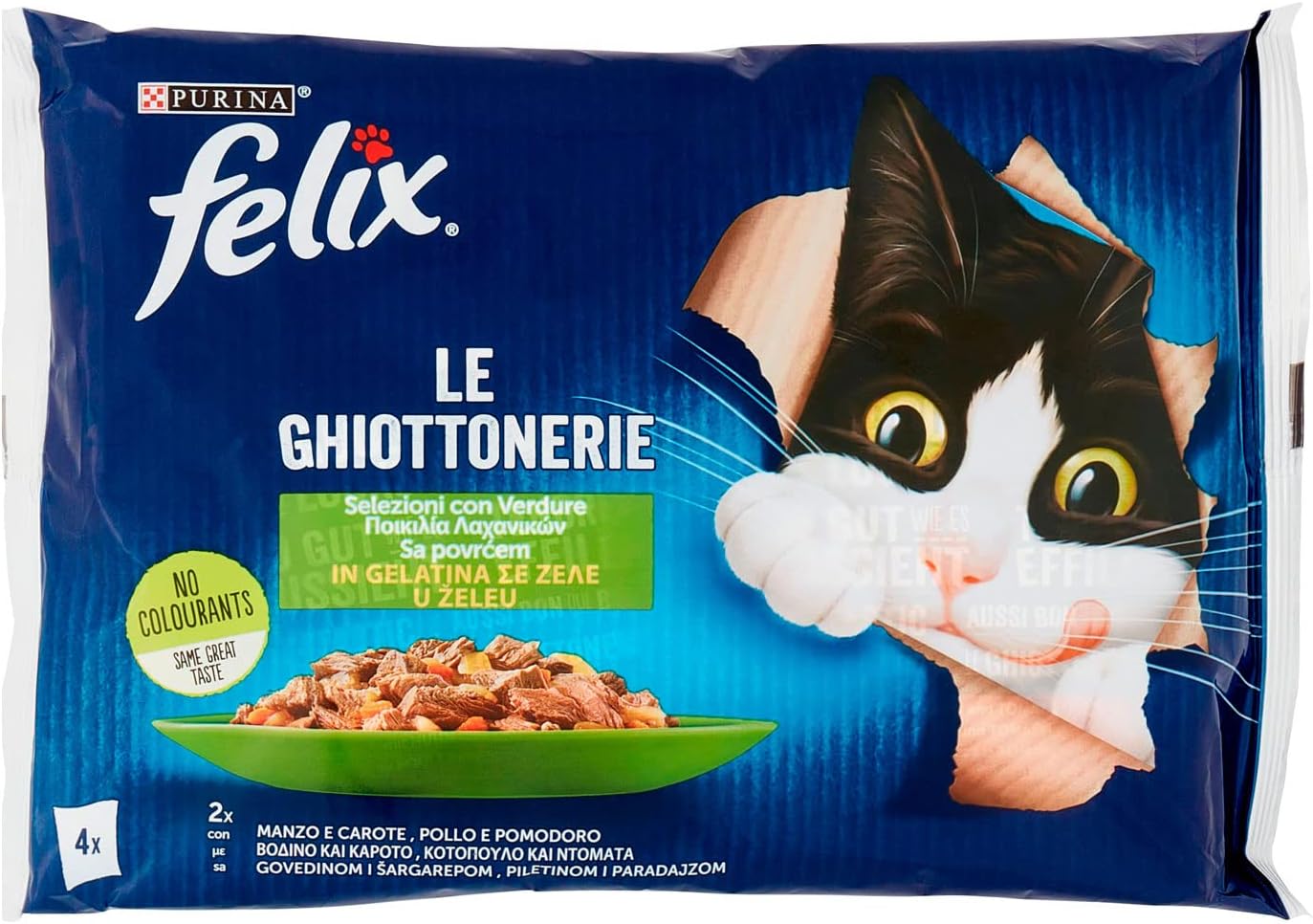Felix Le Ghiottonerie Manzo E Carote Gr85x4, 340g