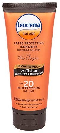 Leocrema solare, latte protettivo idratante, con olio di argan, spf 20-200 ml