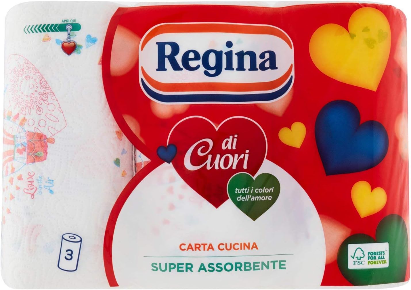 Regina Carta Cucina, Confezione da 3 Rotoli, 3 unità, 1