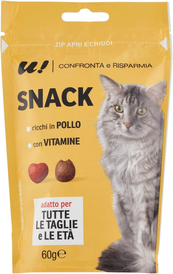 Crancy Snack Cat Plus con Pollo Fresco, 60g