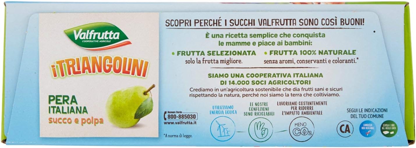 Valfrutta Succo Pera, Pacco da 12 x 100 ml