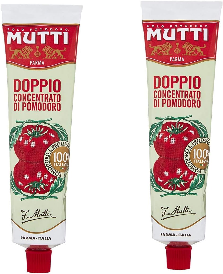 Mutti Doppio Concentrato Salsa di Pomodoro Concentrato Doppio 130gr 129,8 g, Confezione da 2