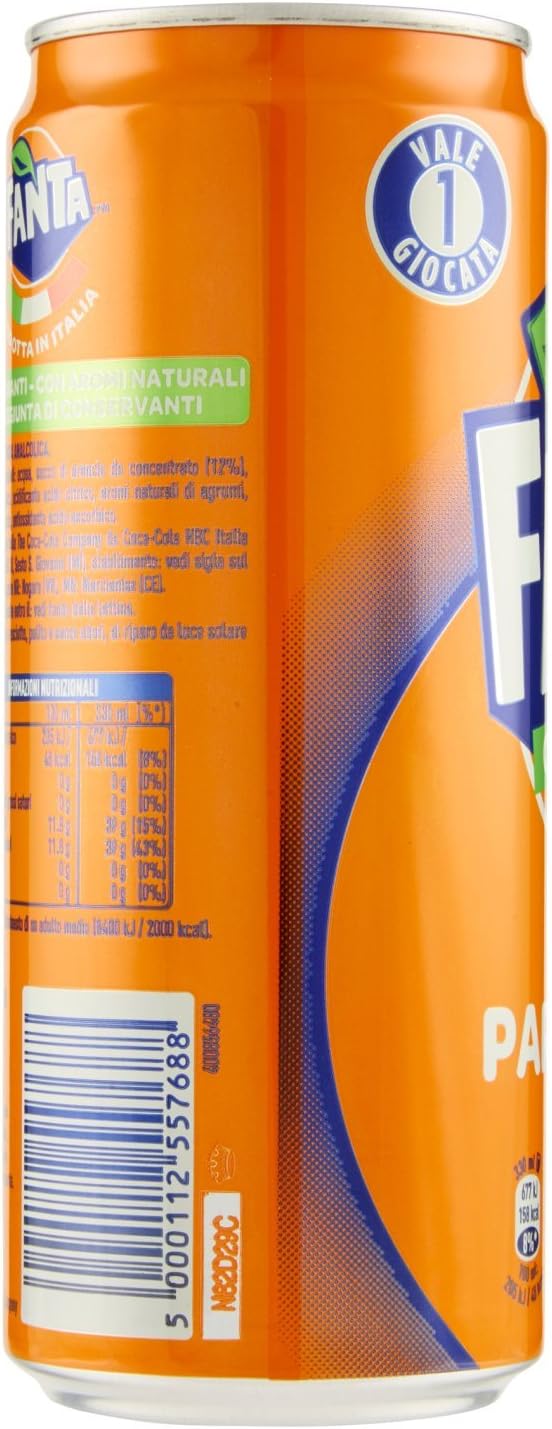 Fanta - Bevanda analcolica, Al succo di Arancia - 24 pezzi da 330 ml [7920 ml]