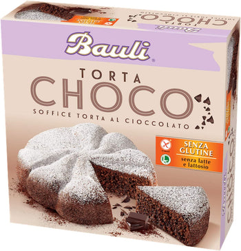 TORTA BAULI CHOCO 420 GR SOFFICE CIOCCOLATO CACAO SENZA GLUTINE E SENZA LATTOSIO