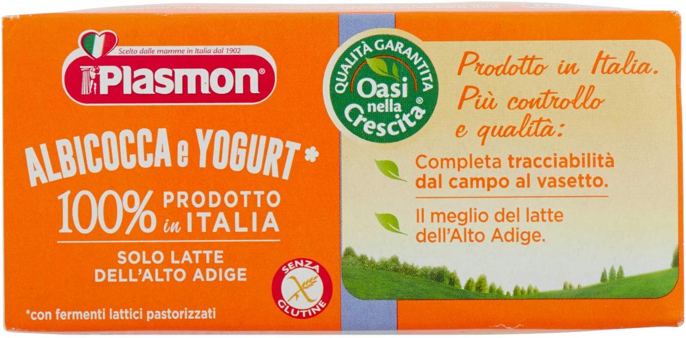 Plasmon Omogeneizzato Yogurt Albicocca 2x120g – Raspada