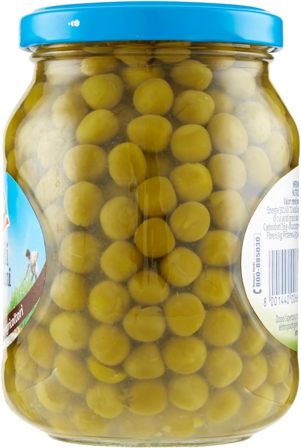 Valfrutta - Piselli Italiani, Medi - 12 pezzi da 360 g [4320 g]