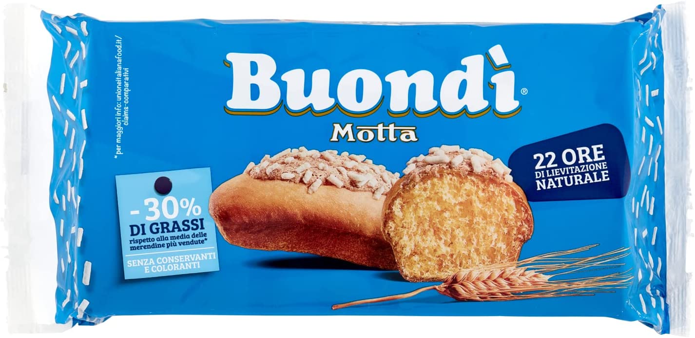 motta Buondì Classico, la Colazione Golosa e Leggera - 6 Merendine