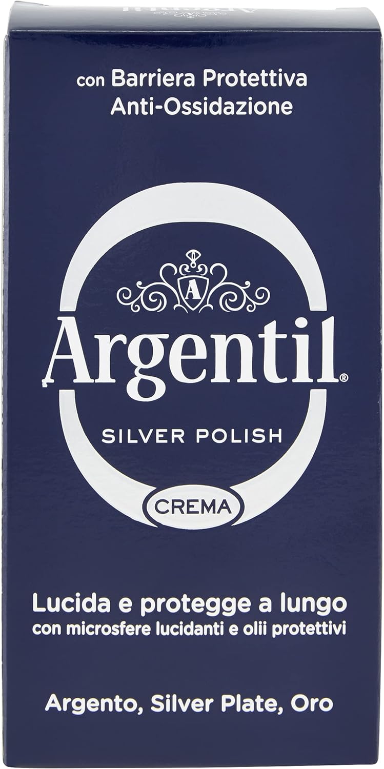 Argentil Detergente Specifico per Argento in Crema, Azione Lucidante e Antiossidante, con Barriera Protettiva, 150 ml