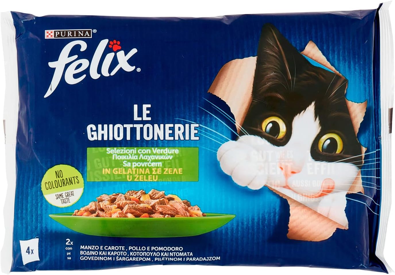 Felix Le Ghiottonerie Manzo E Carote Gr85x4, 340g