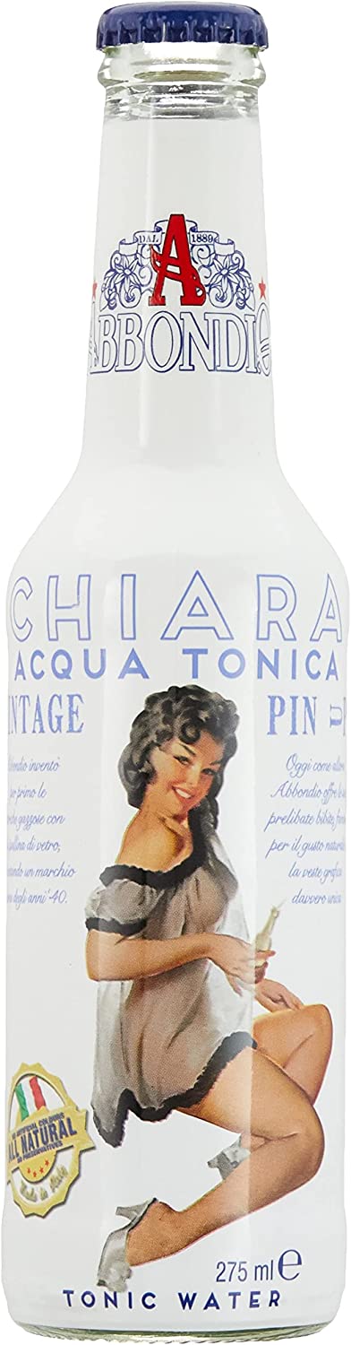 Abbondio, Chiara - la Tonica, Bevanda a Base di Chinino, Ingrediente Basilare per la Preparazione di Cocktail Alcolici e Analcolici, i più Famosi sono Gin e Vodka Tonic, Botttiglia da 275 mL