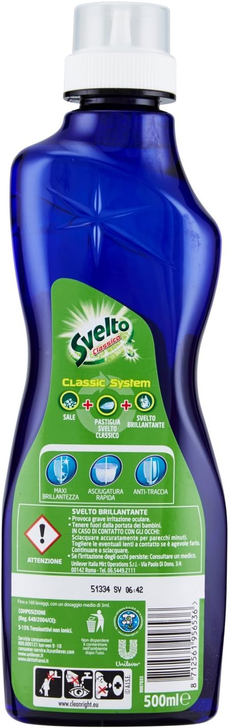 Svelto Brillantante Limone - 8 pezzi da 500 ml [4 l]