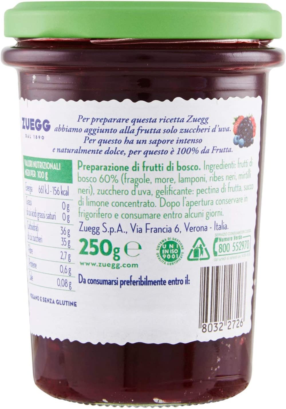 Zuegg Confettura Frutti di Bosco, 250g