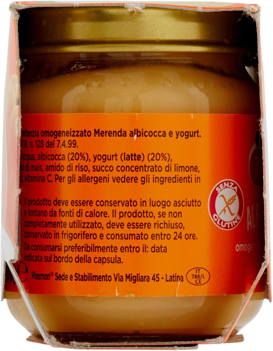 Plasmon Omogeneizzato Yogurt Albicocca 2x120g