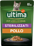 Ultima Fit & Delicious Cibo Umido per Gatti con Pollo, 85g