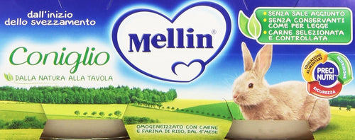 Mellin Omog. Coniglio - 12 confezioni da 2 pezzi da 80 g [24 pezzi, 1920 g]