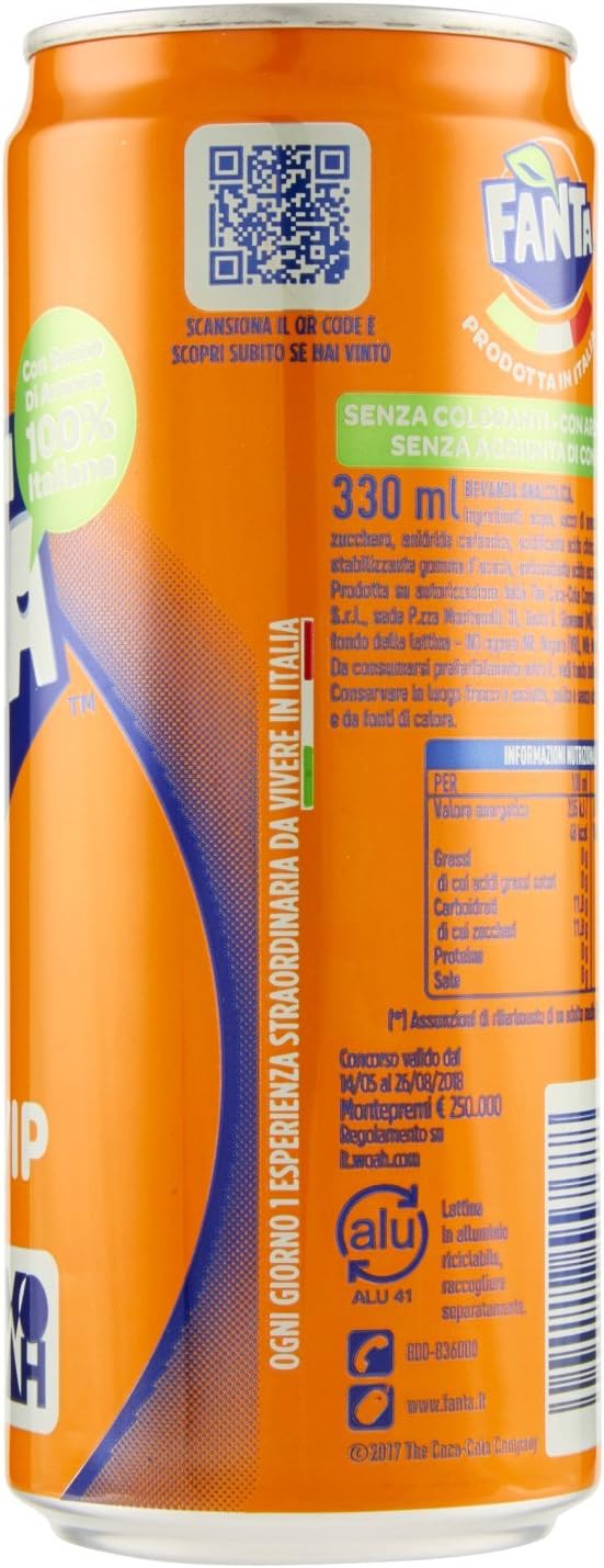 Fanta - Bevanda analcolica, Al succo di Arancia - 24 pezzi da 330 ml [7920 ml]