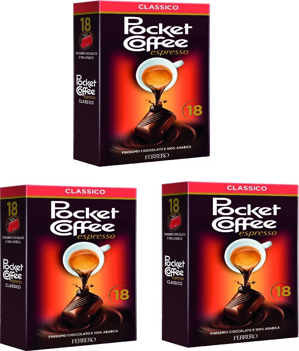 Ferrero: Classic Pocket Coffee 18 pezzi, 225g (confezione da 3)