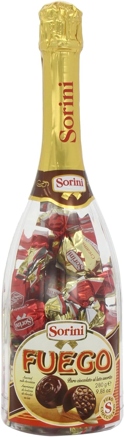 Sorini Bottiglia Regalo Emotion con Cioccolatini al Latte Assortiti 280g