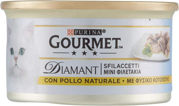 Purina Gourmet Diamant Sfilaccetti con Pollo per Gatti, 85g