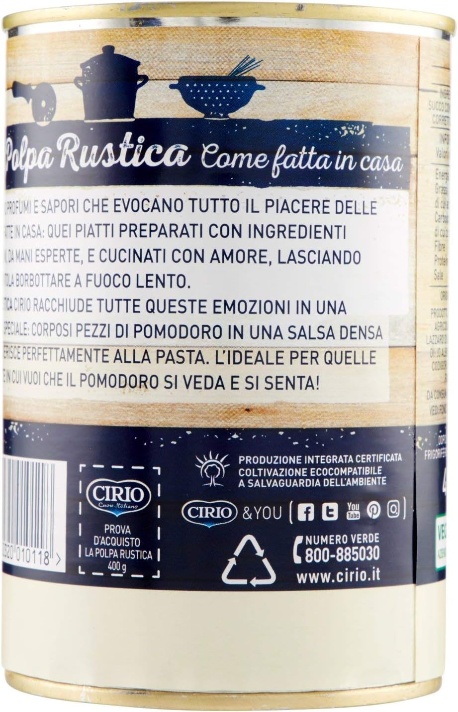 Cirio Polpa Più Pomodori - Scatola da 400 gr