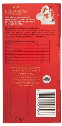 Lindor Tavoletta Latte Gr.100 - [confezione da 10]