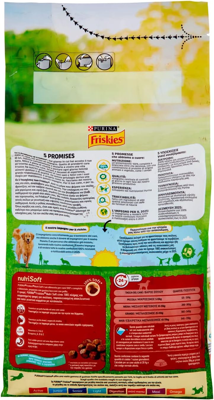 Friskies Cibo Secco per Cani Nutrisoft, Pollo, 1.5kg