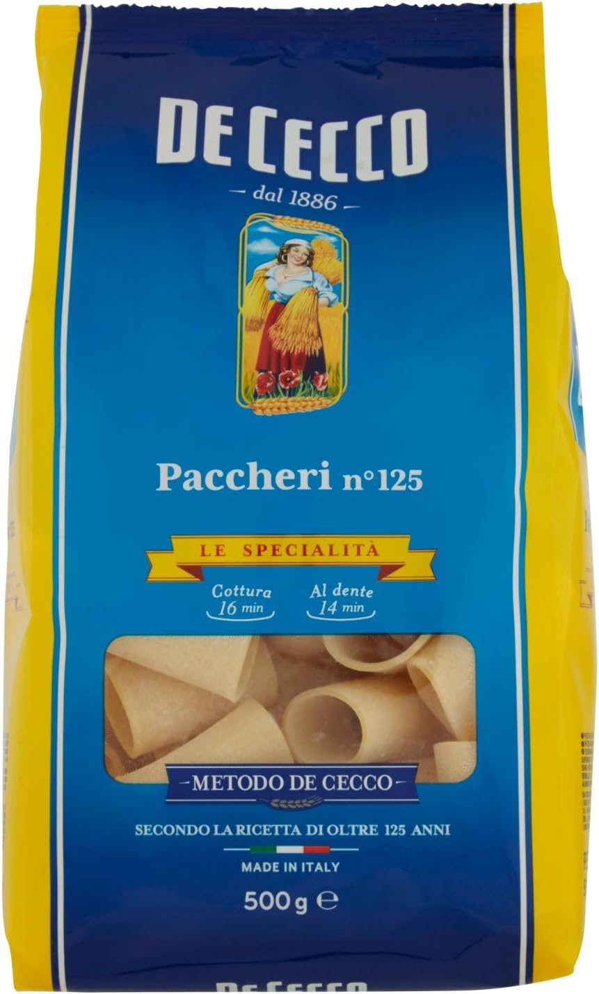 De Cecco Spec."B"125 Paccheri - 6 pezzi da 500 g [3 kg]