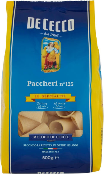 De Cecco Spec."B"125 Paccheri - 6 pezzi da 500 g [3 kg]