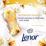 Lenor Profumatore Bucato Perle Profumate Lavatrice, Oro E Fiori Di Vaniglia, Confezione da 6 (6 x 210 g), Intensificatore di Profumo, Maxi Formato, 100% Plastica Riciclata