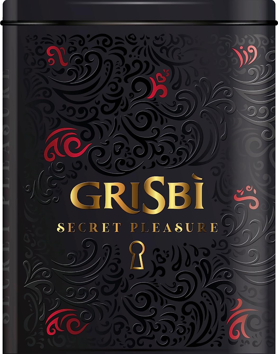 Grisbi Latta Secret Pleasure - Biscotti di Croccante Frolla Ripiena di Crema, Edizione Speciale Contenente 4 Confezioni al Gusto Cioccolato, Nocciola, Limone e Secret Pleasure, Confezione da 515 g