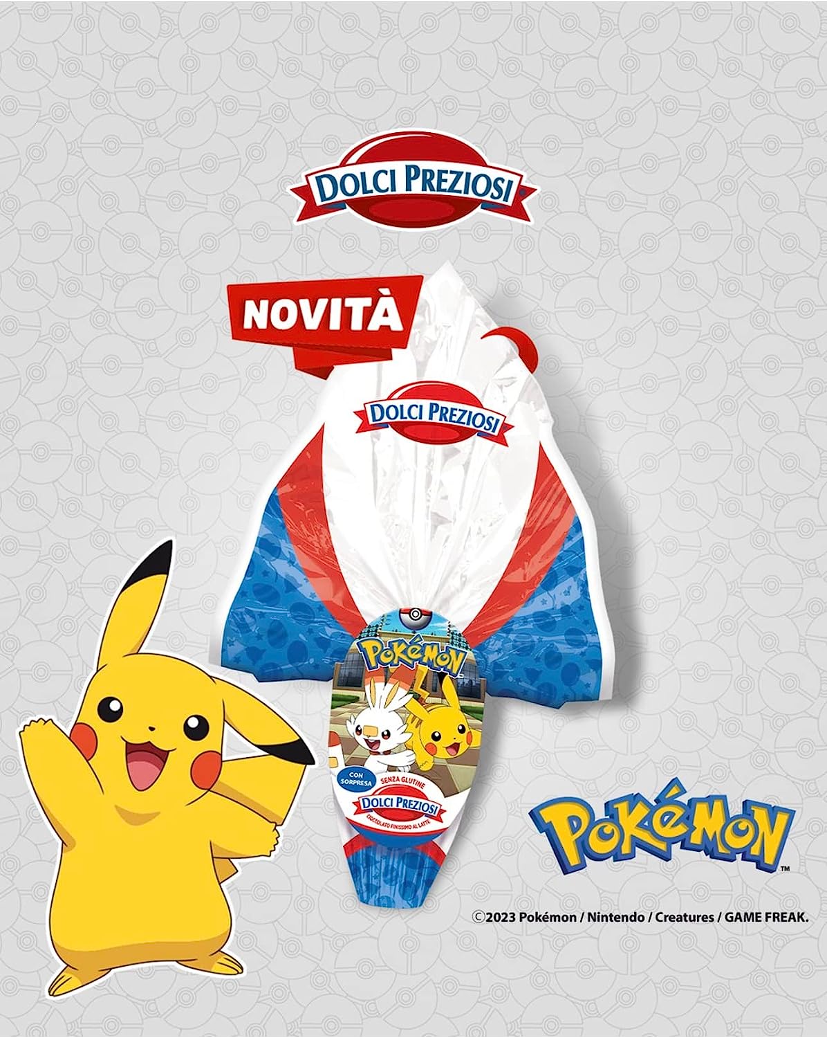 UOVO DI PASQUA POKEMON 280g 2023 CandyFrizz Selection (DOLCI PREZIOSI)