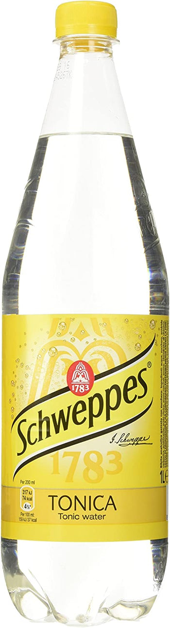 Schweppes - Acqua Tonica, Bibita Analcolica Gassata - 1000 ml (Confezione da 6)