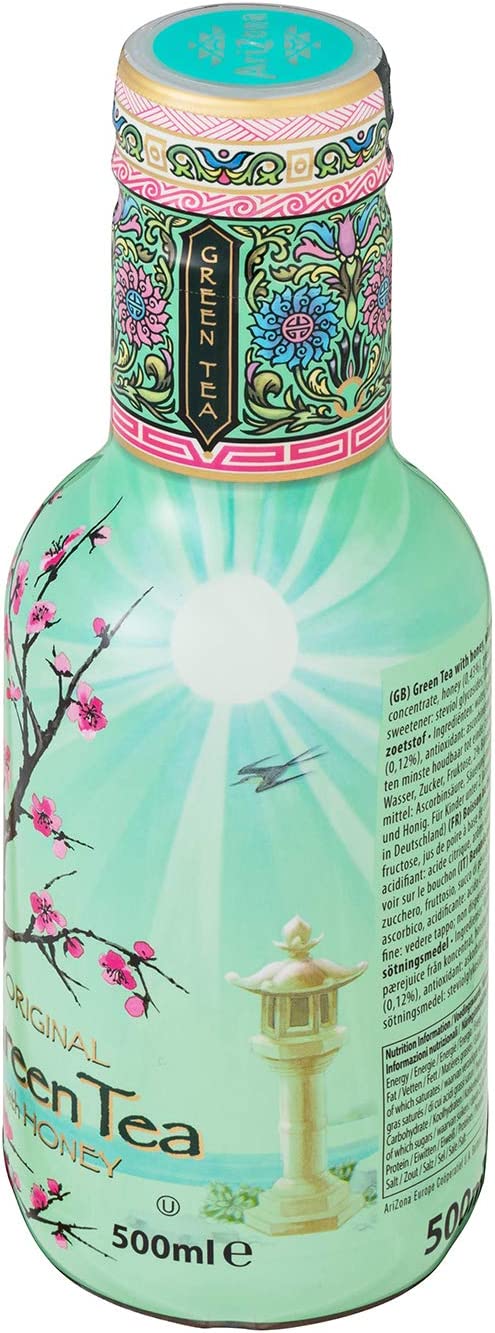 Arizona Original Green Tea with Honey / Té Verde con Miele - 6 x 500 ml.