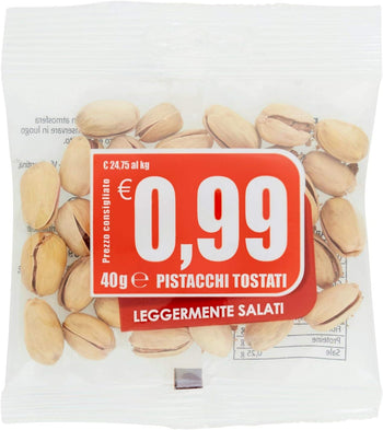 EuroCompany Pistacchi Tostati e Salati - 40 gr - [confezione da 9]
