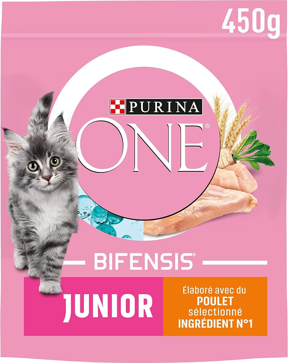 Purina One Bifensis Junior Crocchette Gatti, 1-12 Mesi, Pollo e Cereali, 800g