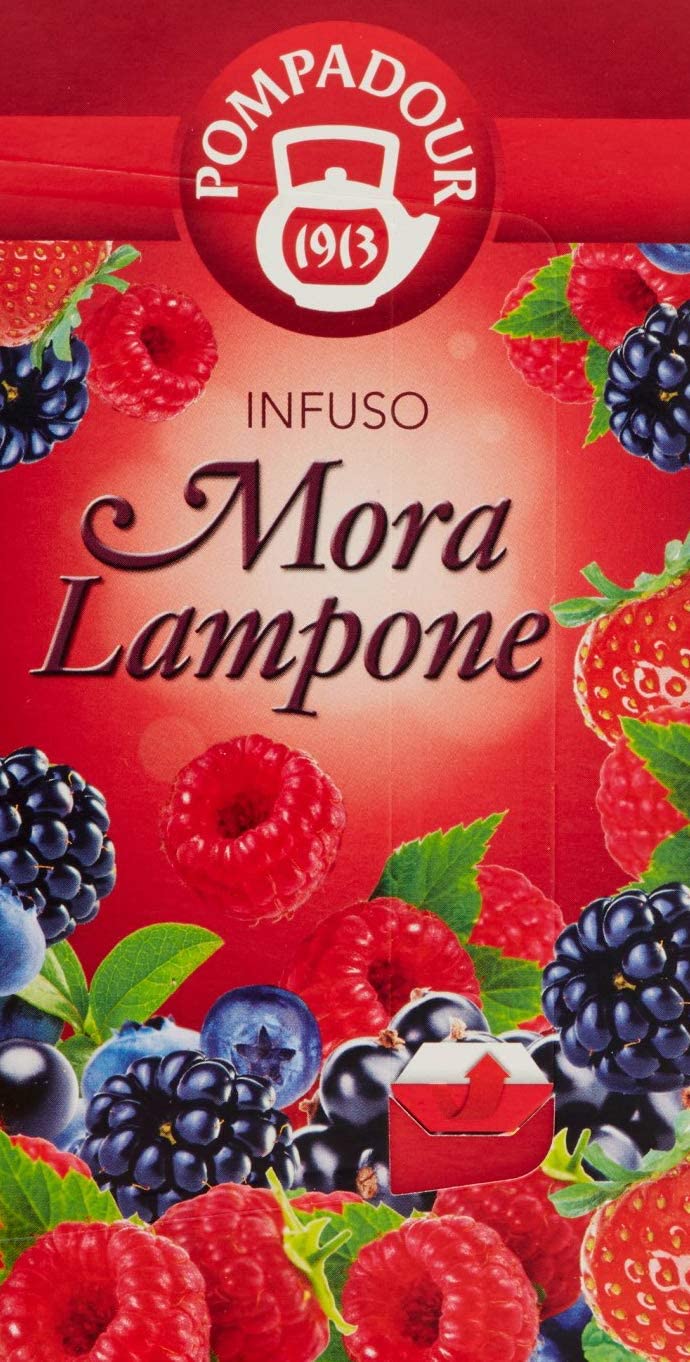 Pompadour Infuso, Mora Lampone, 20 Filtri x 3 gr [60 gr]