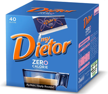 Dietor - Mydietor Dolcificante Naturale 0 Kcal, Senza Glutine, Senza Aspartame, 6 Box da 40 Bustine L'Una