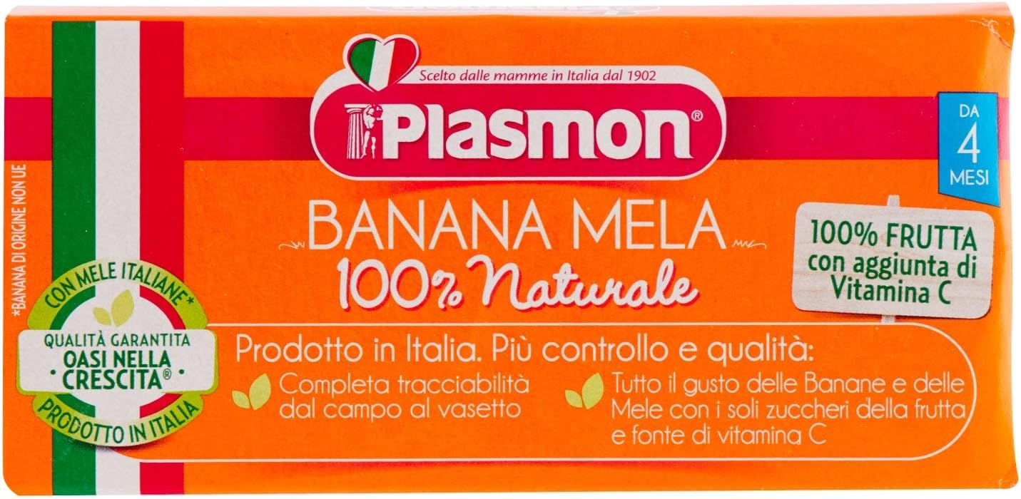Plasmon Sapori Di Natura Omogeneizzato Banana E Mela 2x104g