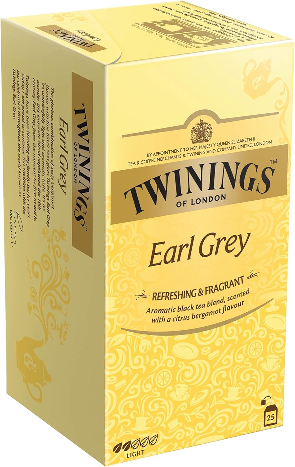 Twinings Earl Grey Tea Classics Sapore di Bergamotto, 25 x 2g