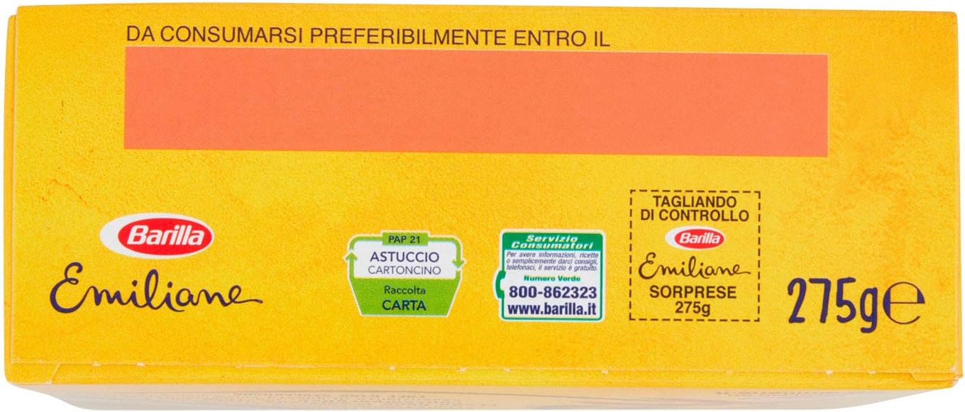 Barilla Le Emiliane Sorprese all'Uovo con Uova Fresche, Pastina per Minestre e Zuppe, 275g