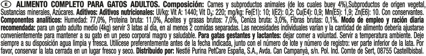 Gourmet, Alimento Completo per Gatti con Manzo - 85 gr