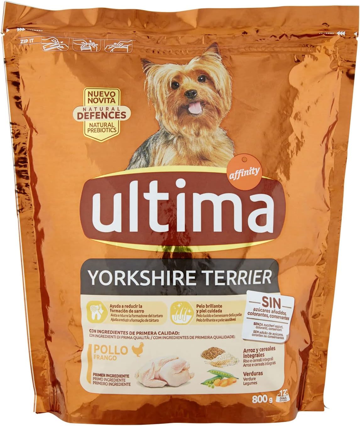 ULTIMA DOG Crocchette per Cani Yorkshire Terrier, 800g