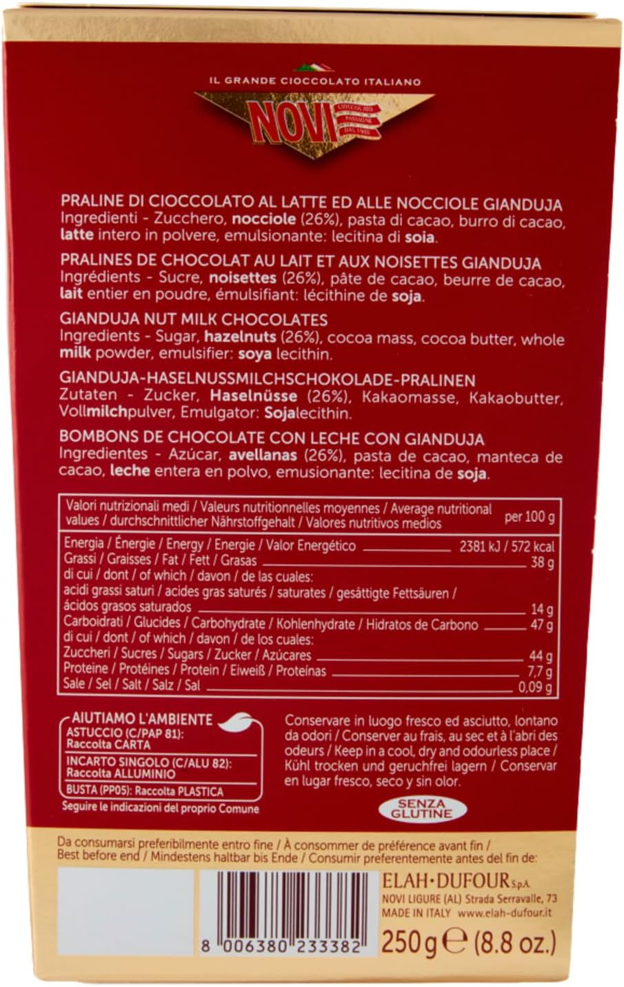 Novi Gianduiotto Classico 250 g