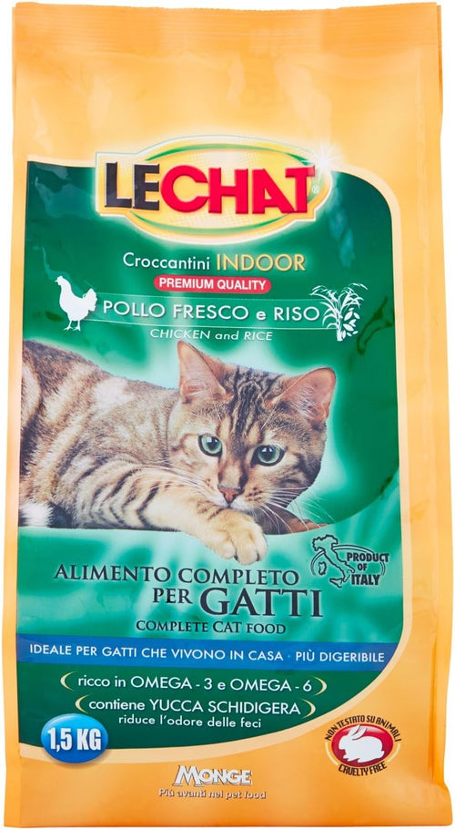 Monge Le Chat Cibo Gatti con Pollo e Riso, 1.5kg