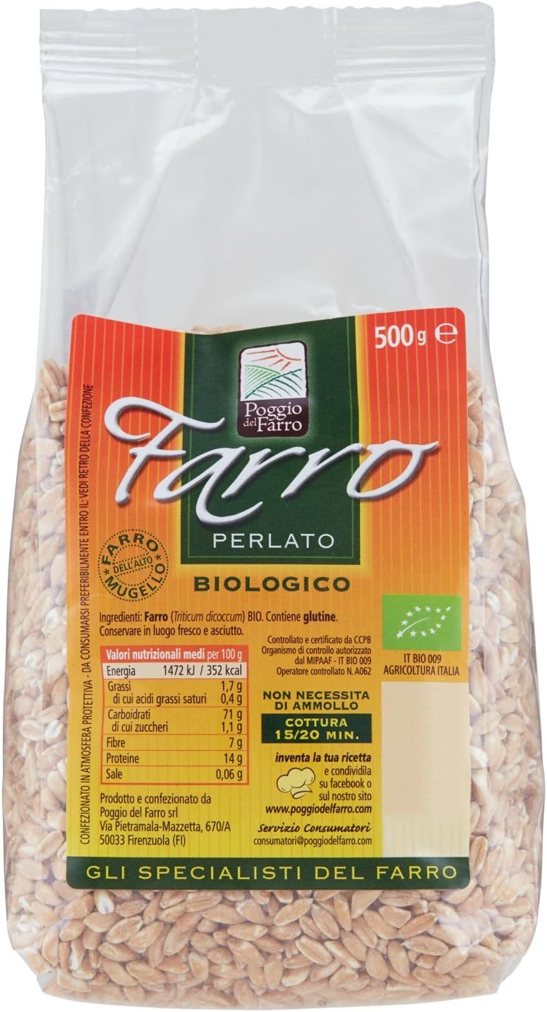Farro - Farro, Perlato, Biologico - 2 pezzi da 500 g [1 kg]