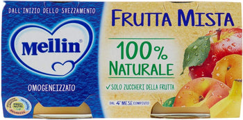 Mellin Omogeneizzato Frutta Mista, 2 x 100g