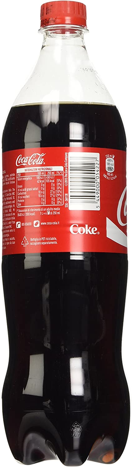 Coca Cola - Bevanda Analcolica, Frizzante - 1000 ml [confezione da 6]